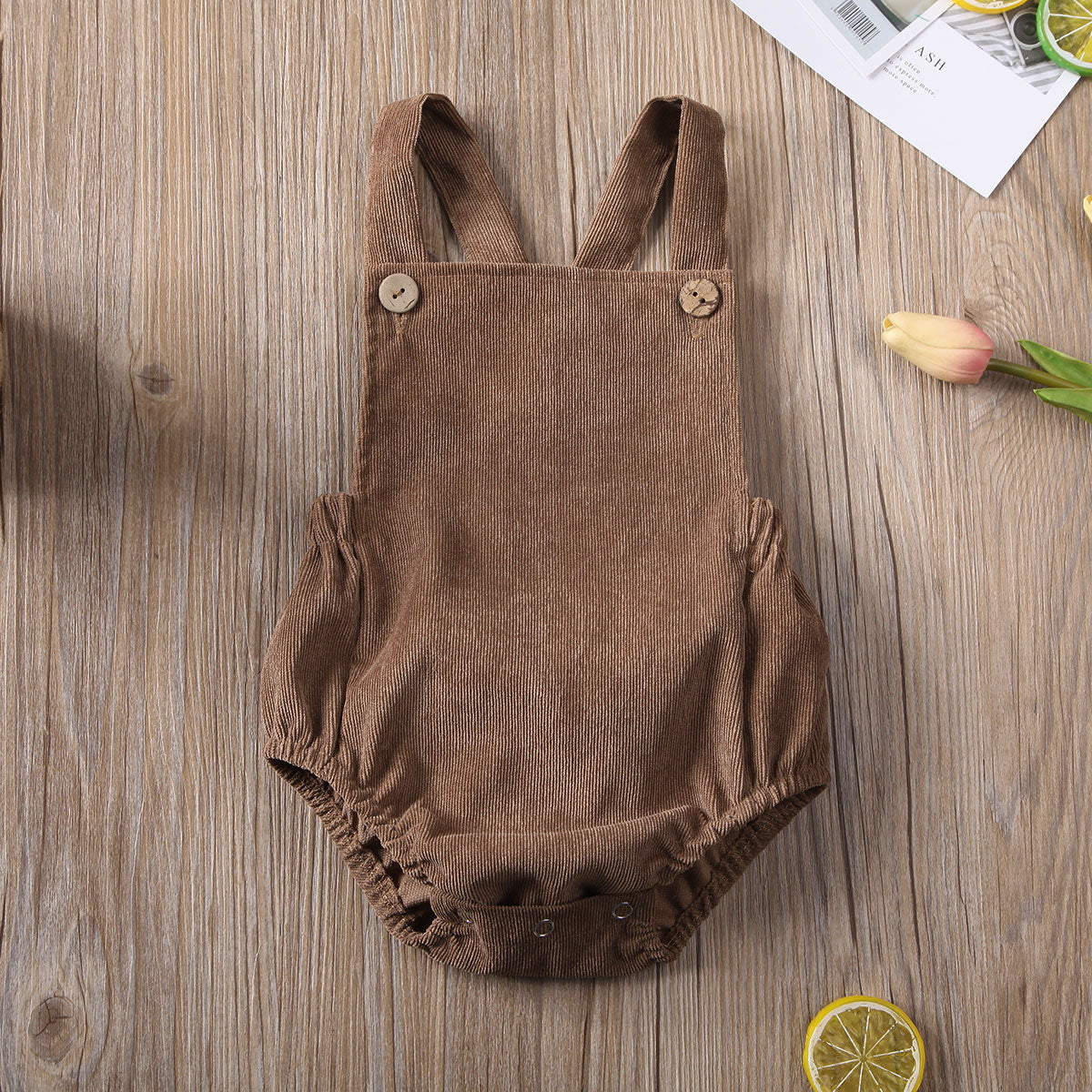 Wholesale Baby Summer Clothing Newborn Infant Baby Boys Girls Romper Corduroy Sleeveless Backless Jumpsuit Outfits 0-24M