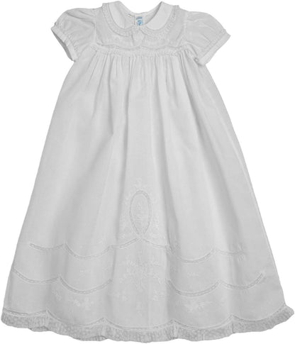 Girls Scalloped Lace Special Occasion Gown Set