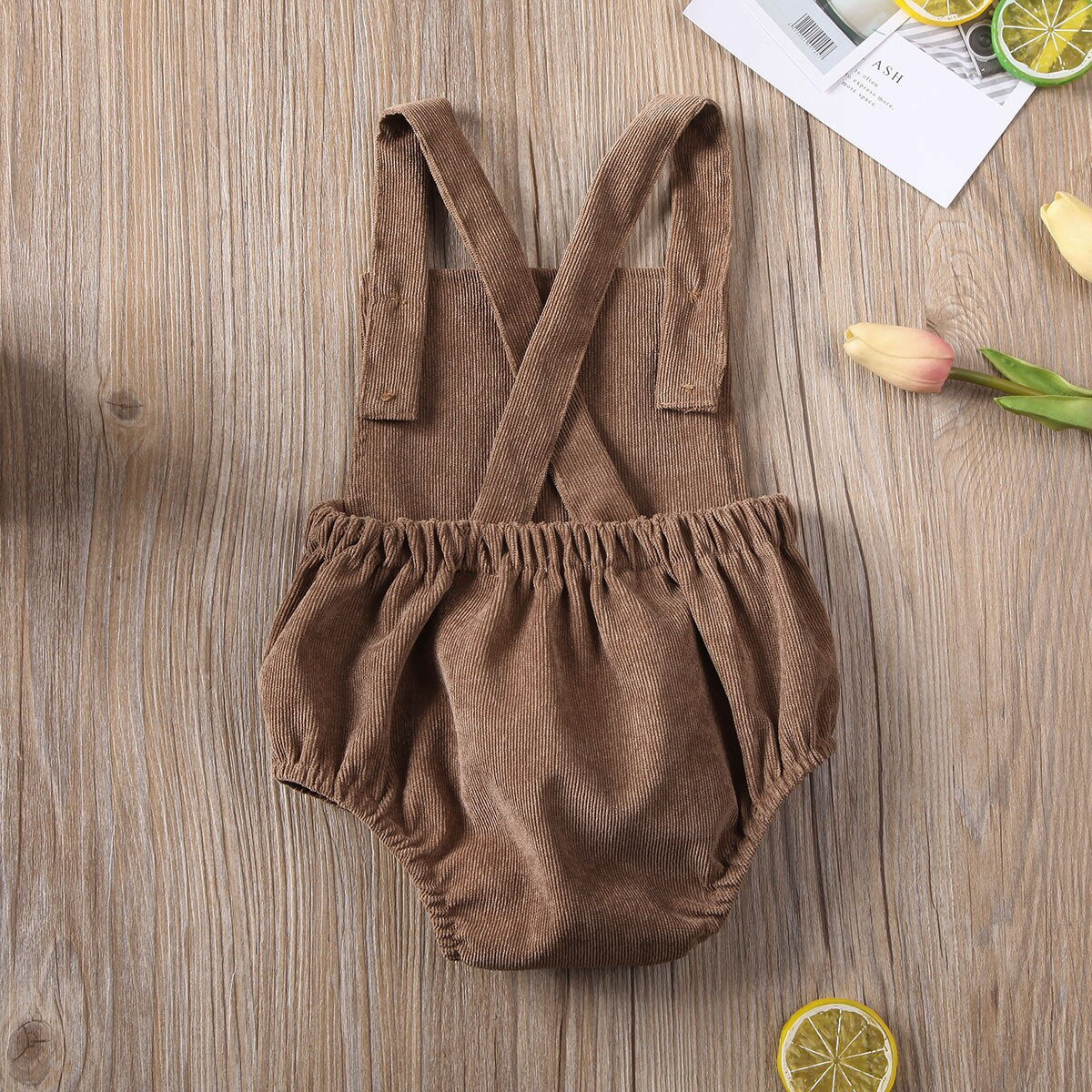 Wholesale Baby Summer Clothing Newborn Infant Baby Boys Girls Romper Corduroy Sleeveless Backless Jumpsuit Outfits 0-24M